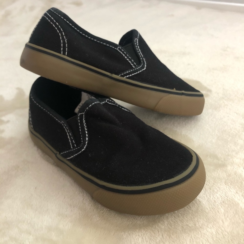 Black slip-ons Toddler size 10